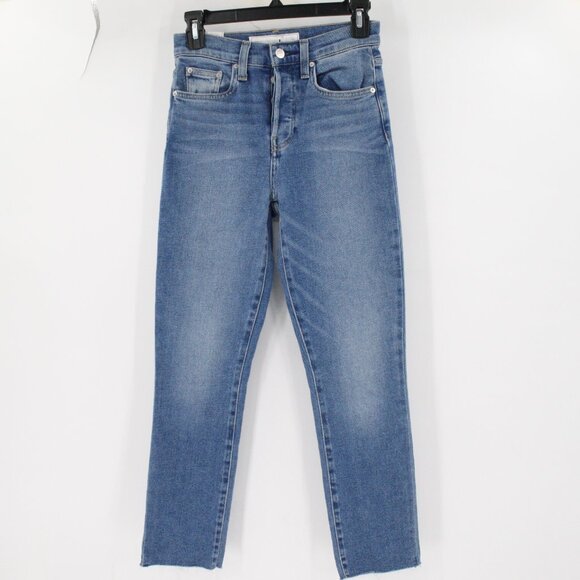 Frank & Eileen jeans womens 24 Cork Antique Blue Base Raw Hem Everyday blue - Picture 1 of 12